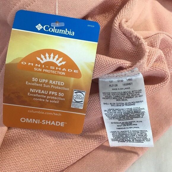 New Columbia Logo II French Terry Hoodie Pullover Faux Pink Women's XS - Picture 4 of 7